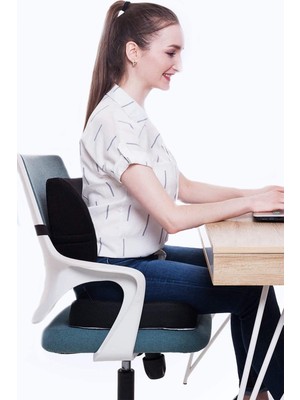 Ankaflex Visco Cocix Oturma Minderi ve Oto Araç Ofis Koltuk Sandalye Bel Destek Minderi