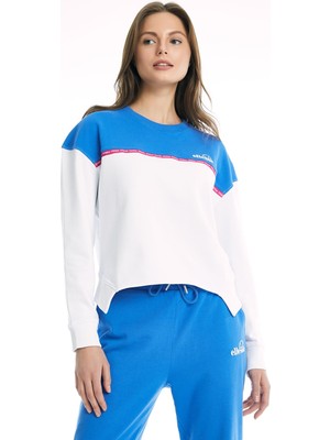 Ellesse Kadın Sweatshirt Düz Desenli CF007-SBL Sezonluk Olivine Renkli Tasarım