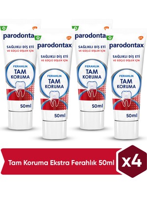 Parodontax Diş Macunu Tam Koruma Ekstra Ferahlık Nane Aromalı 4x50 ml İngiltere Menşeli