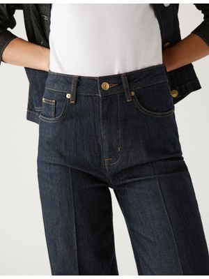 Marks & Spencer Yüksek Bel Wide Leg Jean Pantolon10