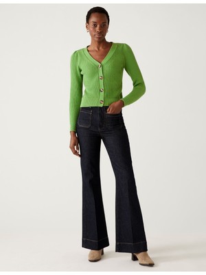 Marks & Spencer Relaxed Fit V Yaka Hırka