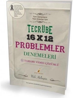 Pelikan Yayınları Tecrübe 16X12 Video Çözümlü Problemler Denemeleri