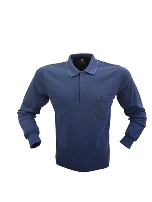 Simenti Polo Yaka Uzun Kol Cepli Rahat Kalıp Özel Üretim Sweatshirt