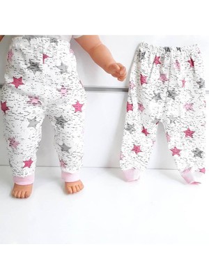 by BebekOdam Yıldızlı Tek Alt Bebek Penye Pijama