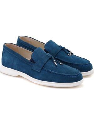 Desa Kaitlin Mavi Erkek Süet Deri Loafer