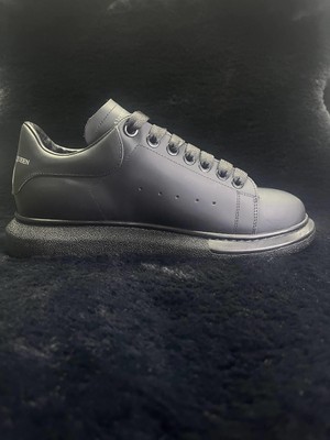 Alexander Mcqueen Siyah Deri Sneakers