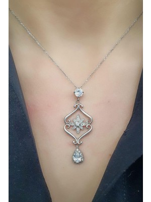 Ose Shop Zirkon Taşlı 925AYAR Gümüş Kolye