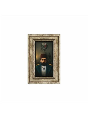 Sadrazam Sultan Abdulhamid Baskılı Doğaltaş Tablo (20CMX30CM )(DRT-023)