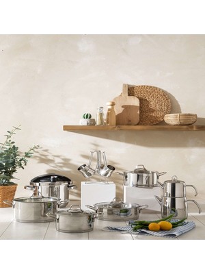 Pierre Cardin 18 Parça Jupiter Tencere Seti