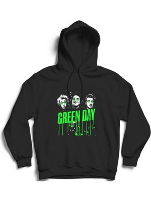 Green Day, Yeşil Tasarım Rock Metal Kapüşonlu Sweatshirt Hoodie