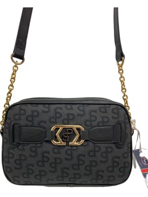 Silver Polo Siyah Kadın Omuz Çantası Sp