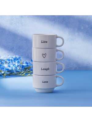 Karaca Lovely Laugh 4 Kişilik Espresso Kahve Seti 100 ml