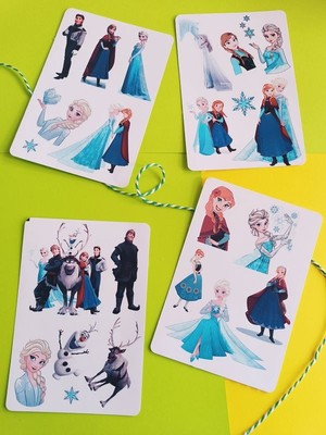 EyER Shoping Frozen Elsa ve Anna Etiket Sticker Seti