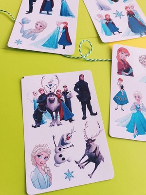 EyER Shoping Frozen Elsa ve Anna Etiket Sticker Seti