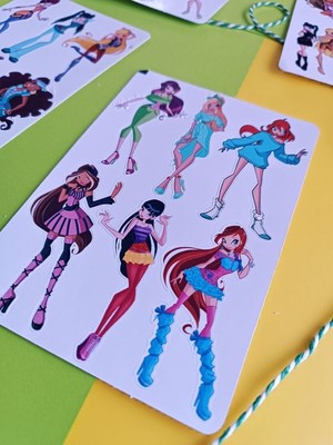 EyER Shoping Winx Club Kızları Etiket Sticker Seti