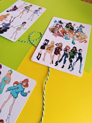 EyER Shoping Winx Club Kızları Etiket Sticker Seti