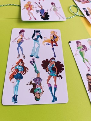 EyER Shoping Winx Club Kızları Etiket Sticker Seti