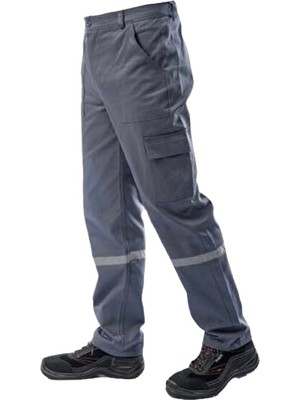 Lacivert İş Elbiseleri 7/7 Gabardin Kışlık Iş Pantolonu Komando Cepli Reflektörlü