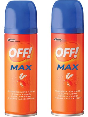 Off Max Sivrisinek ve Kenelere Karşı Sprey 100 ml 2 Adet