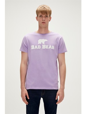 Bad Bear Bear Tee T-Shirt Lavanta Mor Logo Baskılı Erkek Tişört10