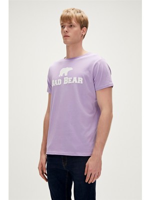 Bad Bear Bear Tee T-Shirt Lavanta Mor Logo Baskılı Erkek Tişört10