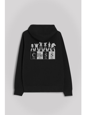 Kendim Seçtim Chess Periodic Satranç Periyodik Fischer Ön ve Arka Baskılı Sweatshirt Unisex Kapüşonlu Hoodie10