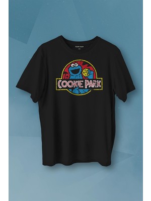 Kendim Seçtim Kurabiye Canavarı Cookie Jurassic Park Baskılı Tişört Unisex T-Shirt10