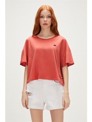 Bad Bear Lara Oversize T-Shirt Ginger Tarçın Basic Kadın Tişört10