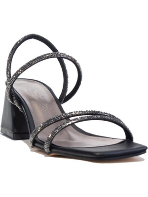 Dagoster DZA07-112880 Siyah Abiye Topuklu Kadın Ayakkabı