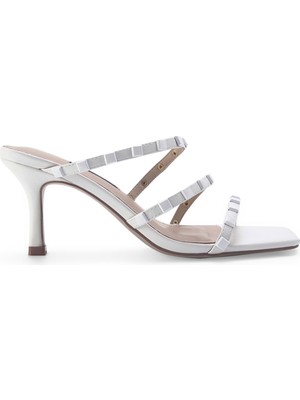 Nine West Vıra 3fx Kırık Beyaz Kadın Topuklu Terlik