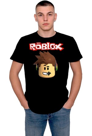 Roblox Logolu Siyah Tişört