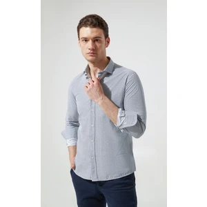 Twn Slim Fit Lacivert Baskılı Gömlek 9EF022104288M