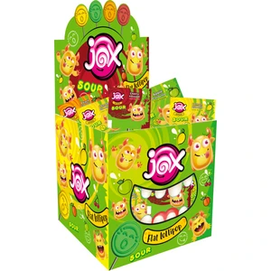 Flat; Kabartmalı Yüz Ifadeli Elma,limon,şeftali,vişne Aromalı Ekşili Yassı Lolipop Şekerleme 6,2 gr x 150 Adet