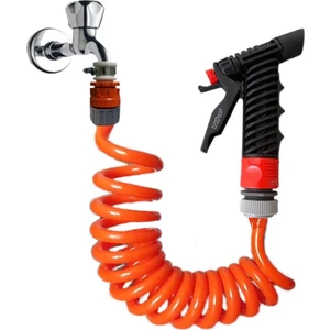 Spiral Sulama Yıkama Hortum Rekorlu ve Yeni  Model Tetik Başlıklı Set
