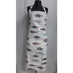 Zenica Mutfak Önlüğü Modeli-Balıklar Krem