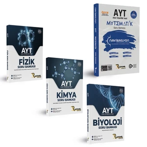 Rasyonel Yayınları 2023 AYT Matematik AYT Fizik AYT Kimya AYT Biyoloji Soru Bankası Seti (4 Kitap)