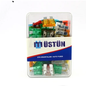 Standart Bıçak Sigorta 100 Ad Karışık 5A 7.5A 10A 15A 20A 25A 30A