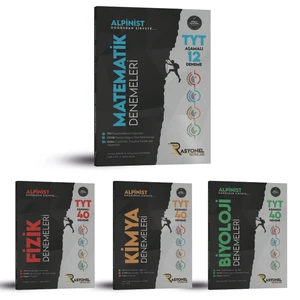 Rasyonel Yayınları TYT Matematik Fizik Kimya Biyoloji Alpinist Denemeleri (132 Deneme)