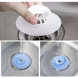Lavabo Tıpası ve Süzgeç Silikon Lavabo Süzgeci Tıkanma Önleyici