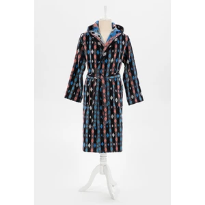 Hawai Mosaic Kadife Kapüşonlu Bornoz S/m Beden