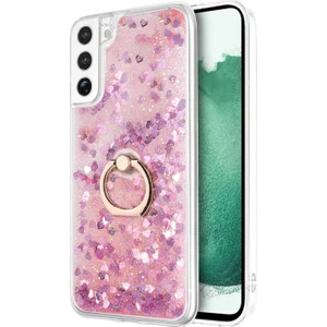 Samsung Galaxy S22 Kılıf Glitter Liquid Holder Pembe