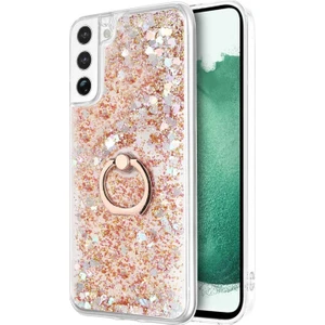 Samsung Galaxy S22 Plus Kılıf Glitter Liquid Holder Gold