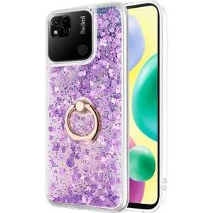 Xiaomi Redmi 10A Kılıf Glitter Liquid Holder Mor