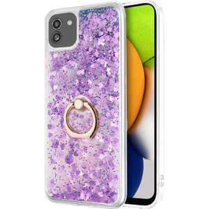 Samsung Galaxy A03 Kılıf Glitter Liquid Holder Mor