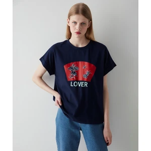 Miss İpekyol Slogan ve Görsel Baskılı Tişört