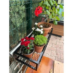 Miray Evim Saksılık Çiçeklik Balkon Model Oval Küpeşteler Için 60 cm