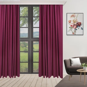 Tek Kanat Mürdüm Renk Ada Pilesiz Fon Perde