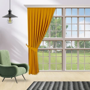 Tek Kanat Hardal Renk Ada 1-2 Seyrek Pile Fon Perde