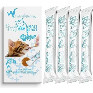 Whiteveterinay Cat Cream Fish Snack Paste 4X15 gr ( Kediler Için Balıklı Sıvı Ödül Maması )