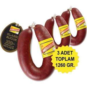 100 Yıllık Formül Dana Klasik Sucuk Üçlü Paket